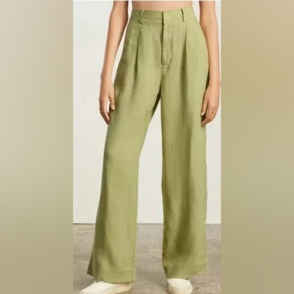 Everlane 100% Linen Pants. Green. Size 6. Waist 29. Perfect Condition. - Picture 3 of 17